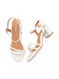 Women White Block Heels