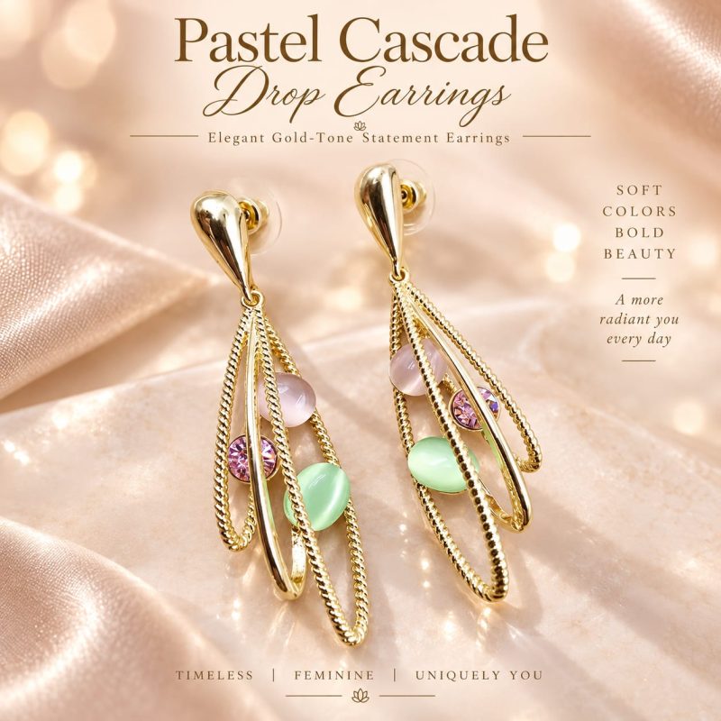Golden Dazzle Hanging Earrings
