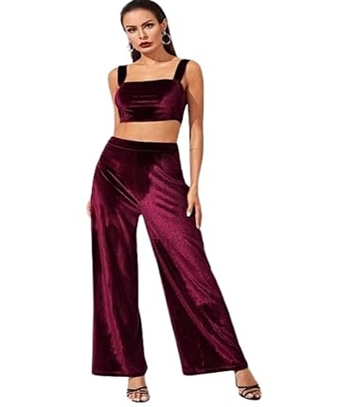 Velvet Flayer Pant/Western Women Solid Printed Pant