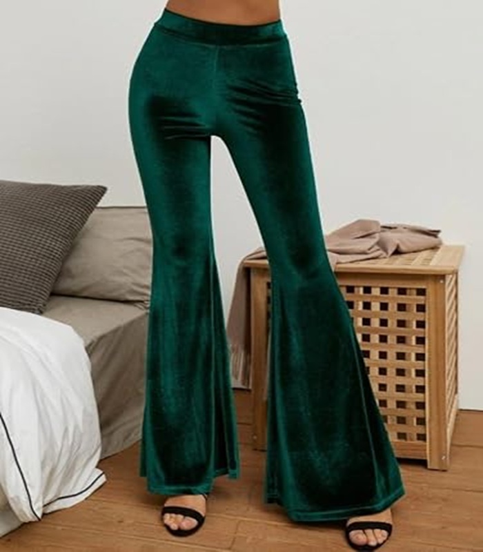 Velvet Flayer Pant/Western Women Solid Printed Pant