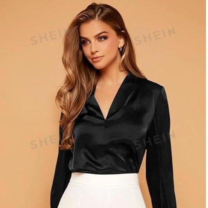 Silk Satin Solid Print Fancy Top/Women Designer Stylish Party Dress
