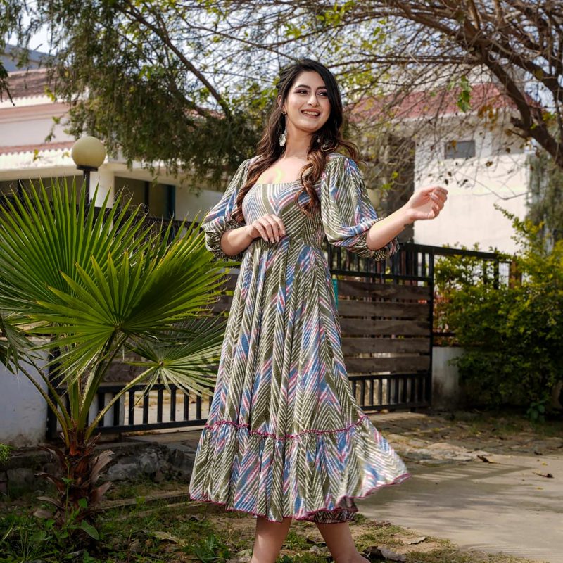 Multi Color Flair Dress
