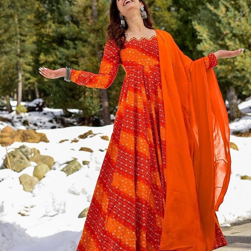 READYMADE - GOWN & DUPATTA