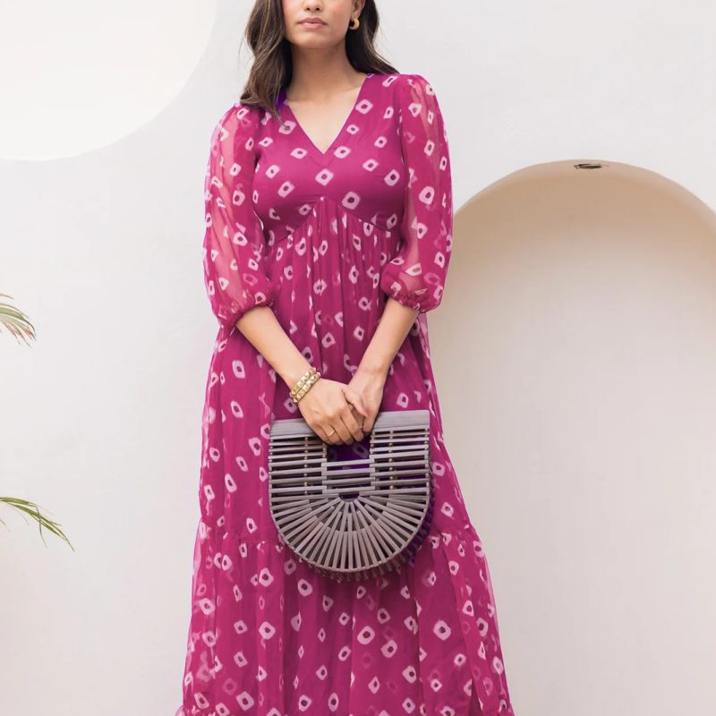Printed Anarkali Dress