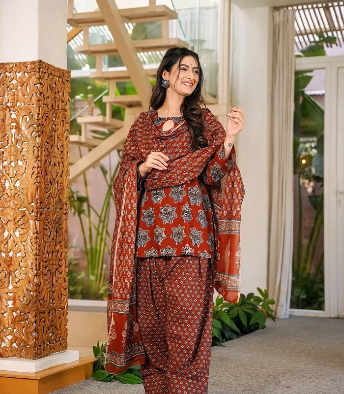 Cotton Salwar Set With Dupatta