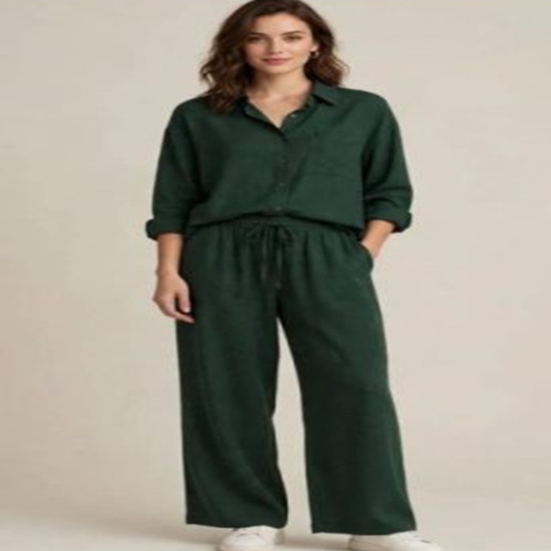 Stay cozy and stylish with this dark green