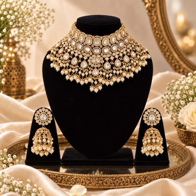 Polki bridal set with all accessories